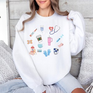 Nurse Sweatshirt Cute Nurse Sweatshirt,Nurse Gift RN Nurse Sweatshirt Registered Nurse Sweatshirt Nursing School Sweatshirt nursing student