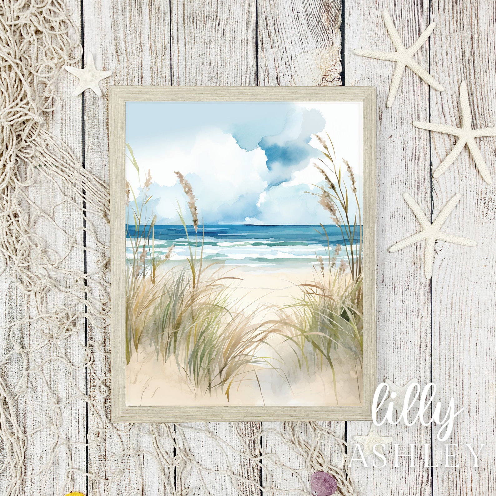 Fall Beach Wall Art Printable Digital Download 8x10 Wall Decor Print ...