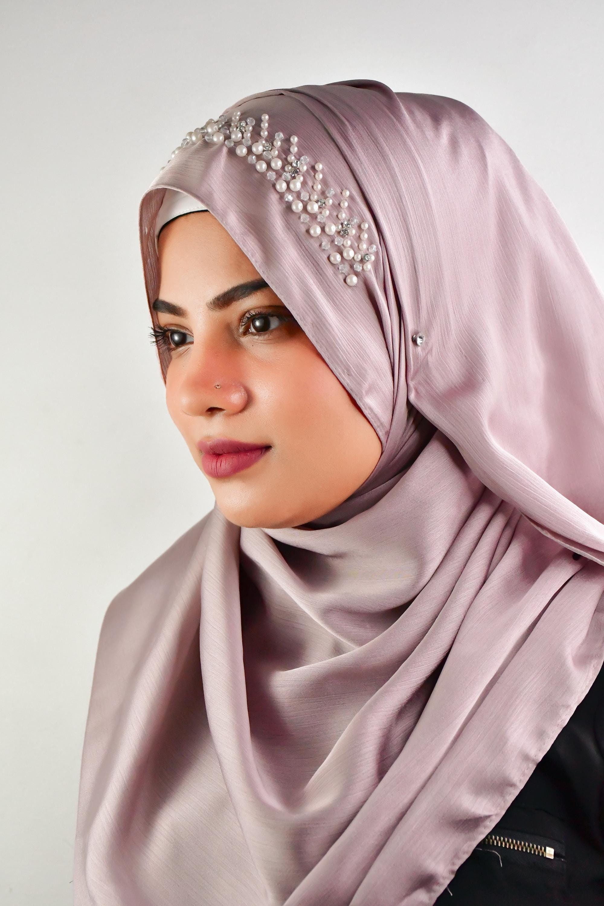 how to wear silk hijab