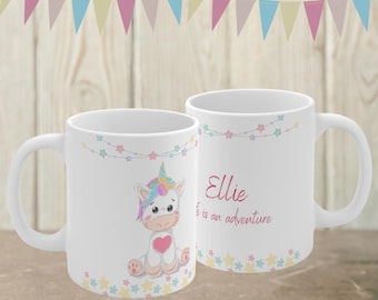 Linda Taza De Unicornio, Taza Personalizada Para Niña, Taza Con Nombre Personalizado, Regalo De Taza De Té De Café Para Niña, Regalo De Unicornio, Regalo De Cumpleaños Para Hija - España