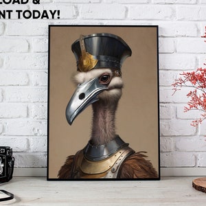 Ostrich decor wall art, ostrich print decorations, ostrich painting, ostrich painting, ostrich artwork, ostrich poster, INSTANT DOWNLOAD