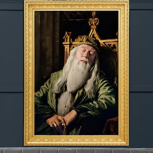 Headmaster Portrait Digital Fine Art Print, Magic Wizarding School Professor Oil Painting Wizard School Poster Decor, HP poster, Harry Magic