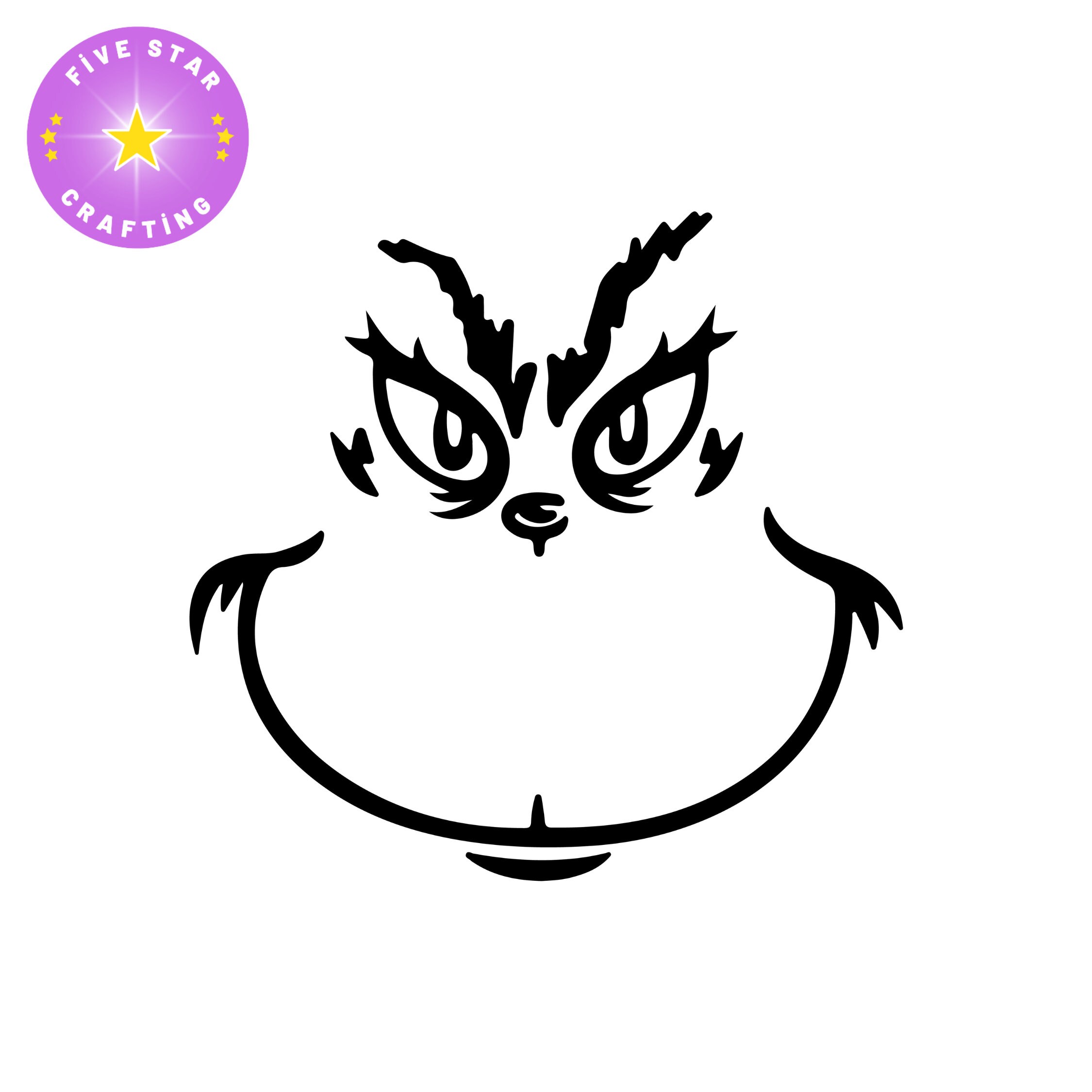 Grinch Face SVG, Grinch Ornament, Grinch Smile, Christmas SVG, Cricut