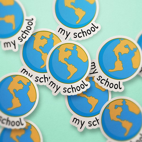 Earth My School, Homeschool stickers, Homeschool mom, Nature school, Forest school, Nature sticker