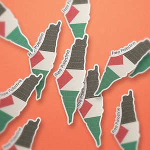 Free Palestine **Non-Profit**- Englisch - Palästinensische Flagge, palästinensische Karte, Stickerei, Solidarität gegen Okkupation, Ruf nach Frieden.