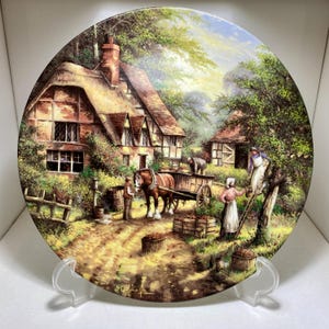 The Apple Pickers - Collector&#39;s Plate by Chris Howells - Wedgwood, England