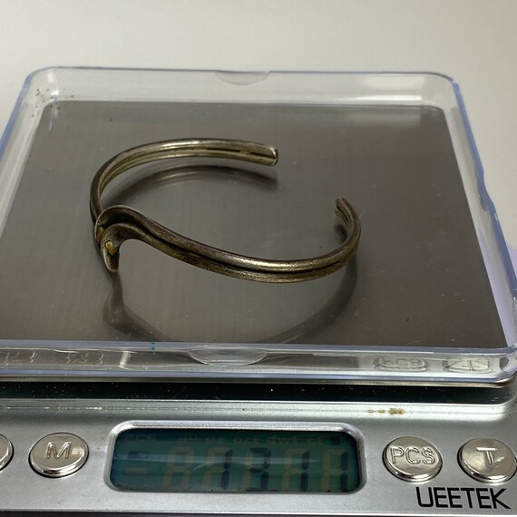 Solid 925 Sterling Silver Swirl Waves Bracelet - image 2