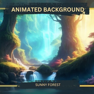 Sunny Forest Animated Background, Vtuber and Twitch Background,  Streaming and Loop Background, Animated Overlay Background