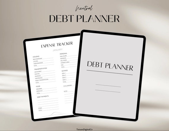 Digital Debt Planner, Finance Tracker, GoodNotes Compatible (Digital Download)