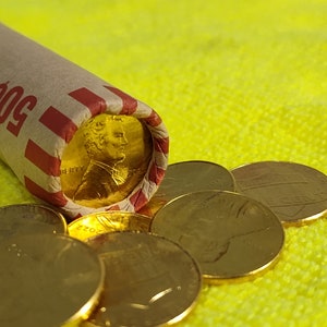 Gold Plated Pennies-24K Pure Gold, Individual or Roll WHOLESALE