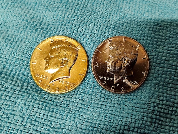 Gold Plated Half Dollar Coins-24K Pure Gold, Individual or Roll WHOLESALE