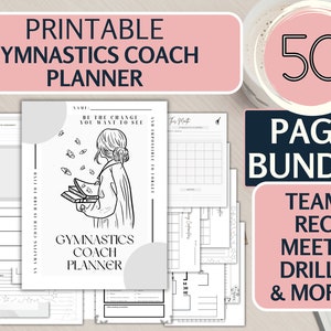 Gymnastics Coach Planner 50 Page Printable Bundle