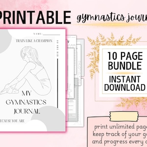 Gymnastics Journal 10 Page Printable Bundle