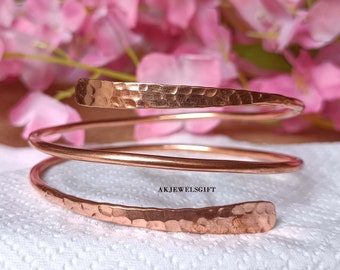 Hammered Copper Bracelet | Pure Copper Bangle Bracelet | Solid Copper Bracelet | Healing Copper Bangle Pure Copper Wrap Bangle Gift For Her