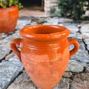 Authentic Moroccan Tangia Clay Pot – Handmade Terracotta Cooking Vessel from Marrakech