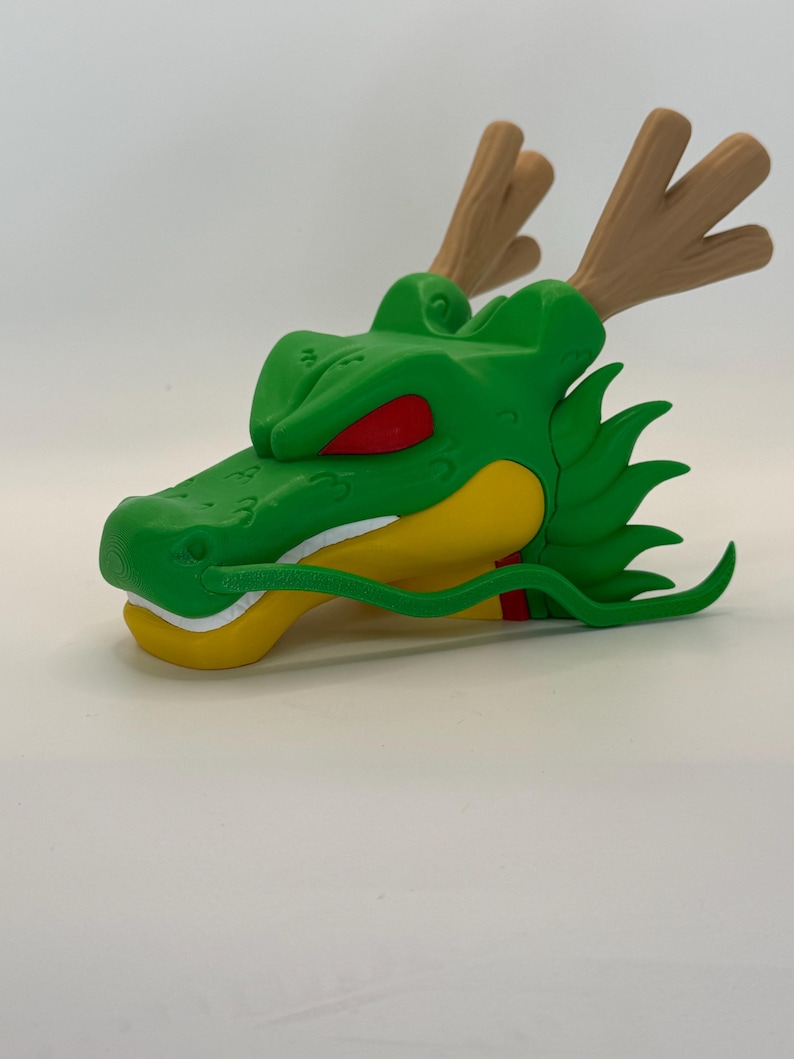 Soporte para mando Shenron Dragon – Soporte impreso en 3D para PS5/PS4/Xbox – Organizador de escritorio para videojuegos No Pupils/Horns Up
