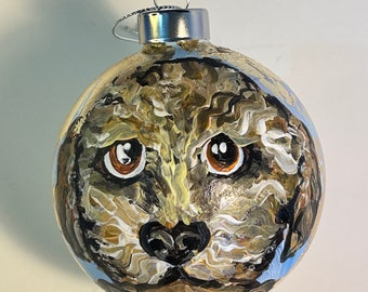 Christmas handpainted ball Dog