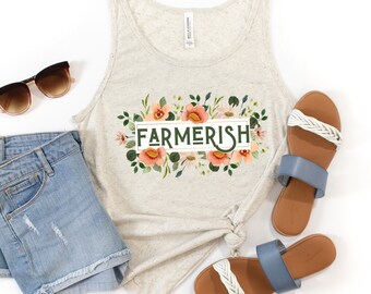 Farmerish - Floral Unisex Tank Top