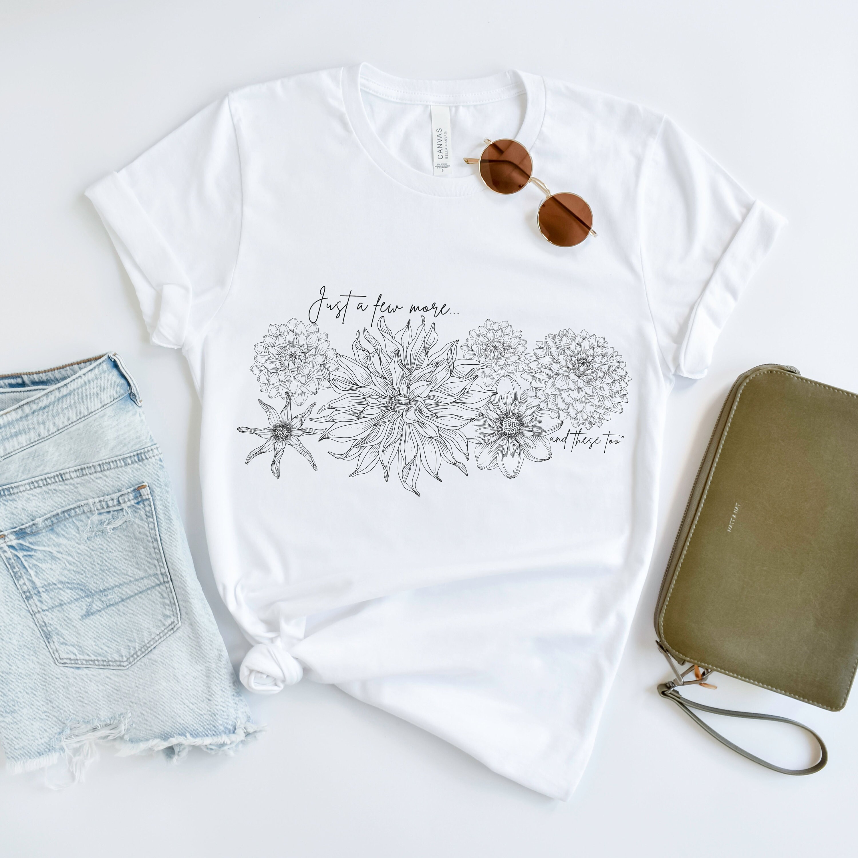 Just One More Dahlia - Flower Farmer Uniform Unisex T-shirt