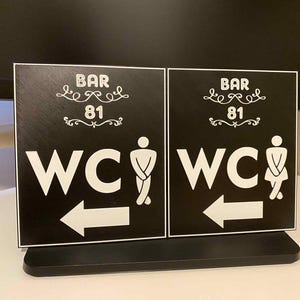 Cartel WC Baño Hombre/Mujer 3D | Señalización Original Aseos