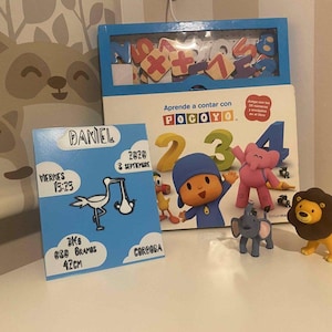 Cartel Nacimiento Bebé Personalizado 3D | Regalo Original Recién Nacido