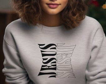 Jesus loves you, Jesus is king sweatshirts, Love like jesus sweatshirt, Jesus crewneck sweater