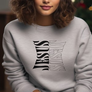 Jesus loves you, Jesus is king sweatshirts, Love like jesus sweatshirt, Jesus crewneck sweater