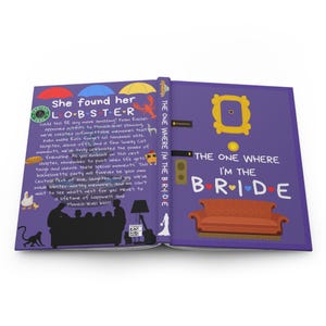 Friends Bach Book - The One Where I'm The Bride | Friends Bachelorette Customizable Journal - Polaroid-Friendly Hardcover Keepsake