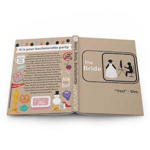 Bachelorette Buch | Das Büro inspiriert Braut Journal | Polaroid Party Gästebuch Andenken