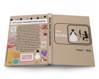 Libro de despedida de soltera / Diario de novia inspirado en The Office / Libro de visitas de recuerdo para fiesta Polaroid