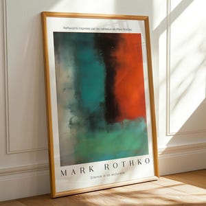 Mark Rothko Inspired Abstract Poster - Modern Art Print, Minimalist Wall Art, Color Field Painting, Large Wall Decor