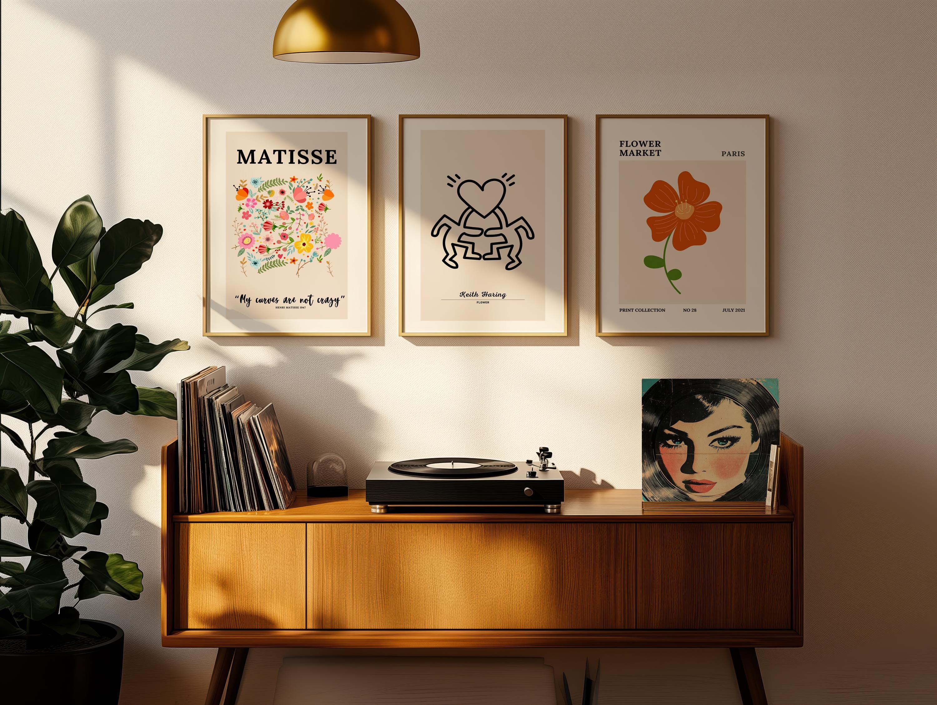 Famous Artist Inspired 3-piece Framed Poster Set, Impressionist Wall ...