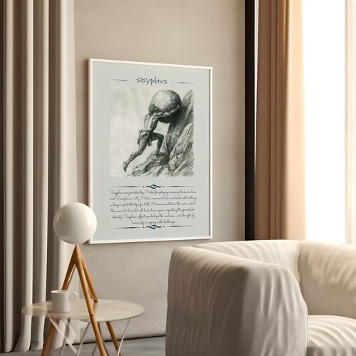 Sisyphus Canvas Print: Greek Mythology Wall Art - Etsy
