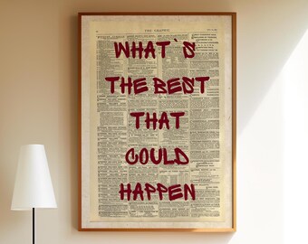 Retro Newspaper Framed Poster: Motivational Quotes Wall Art