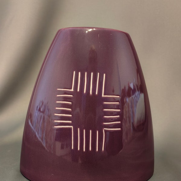 Vintage Portuguese ceramic vase by Sofal, 60s, ceramics covered with burgundy glaze