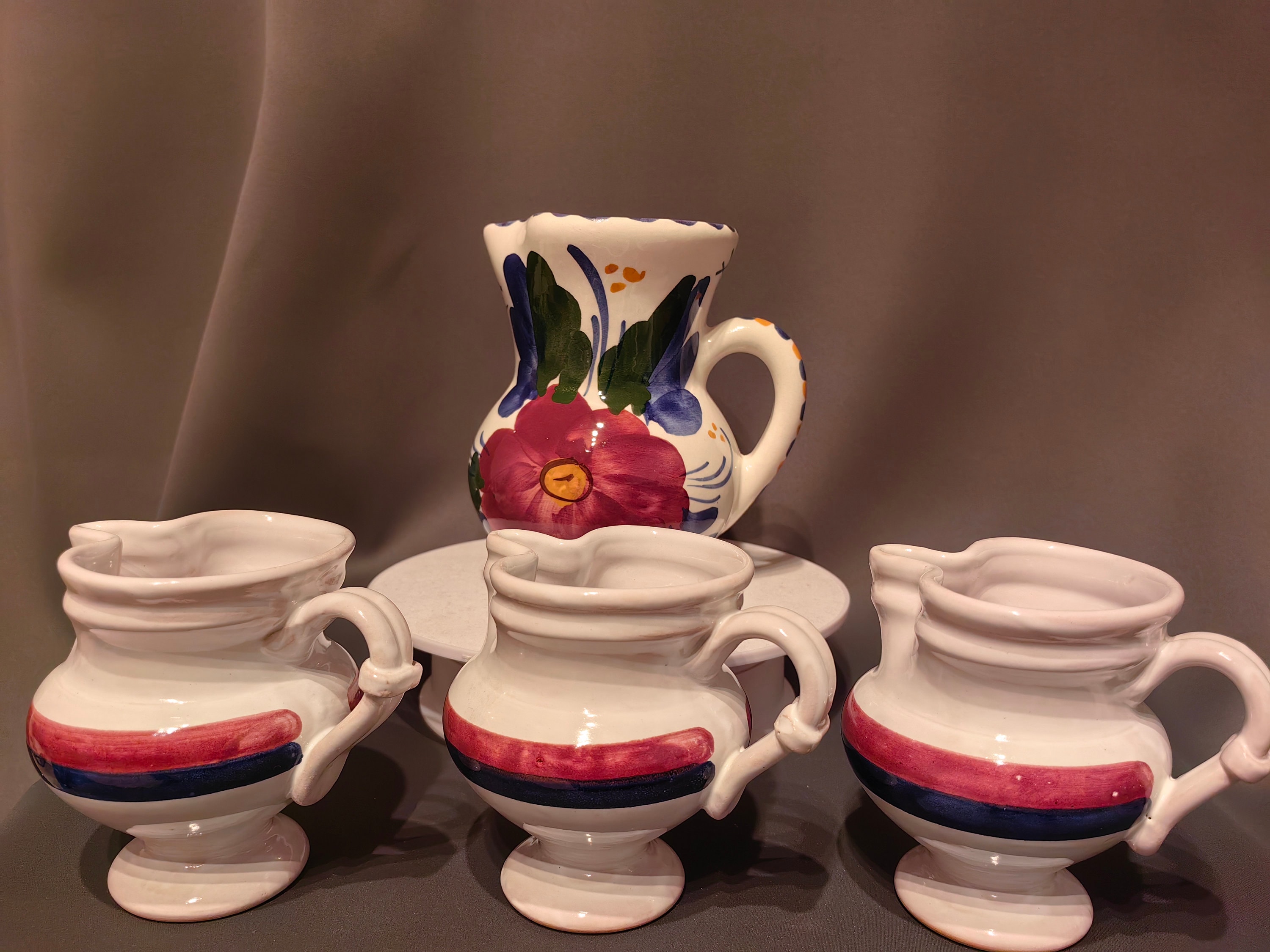 Cool Gift! Vintage Genuine Swiss Boccalino/small Jugs Ceramica