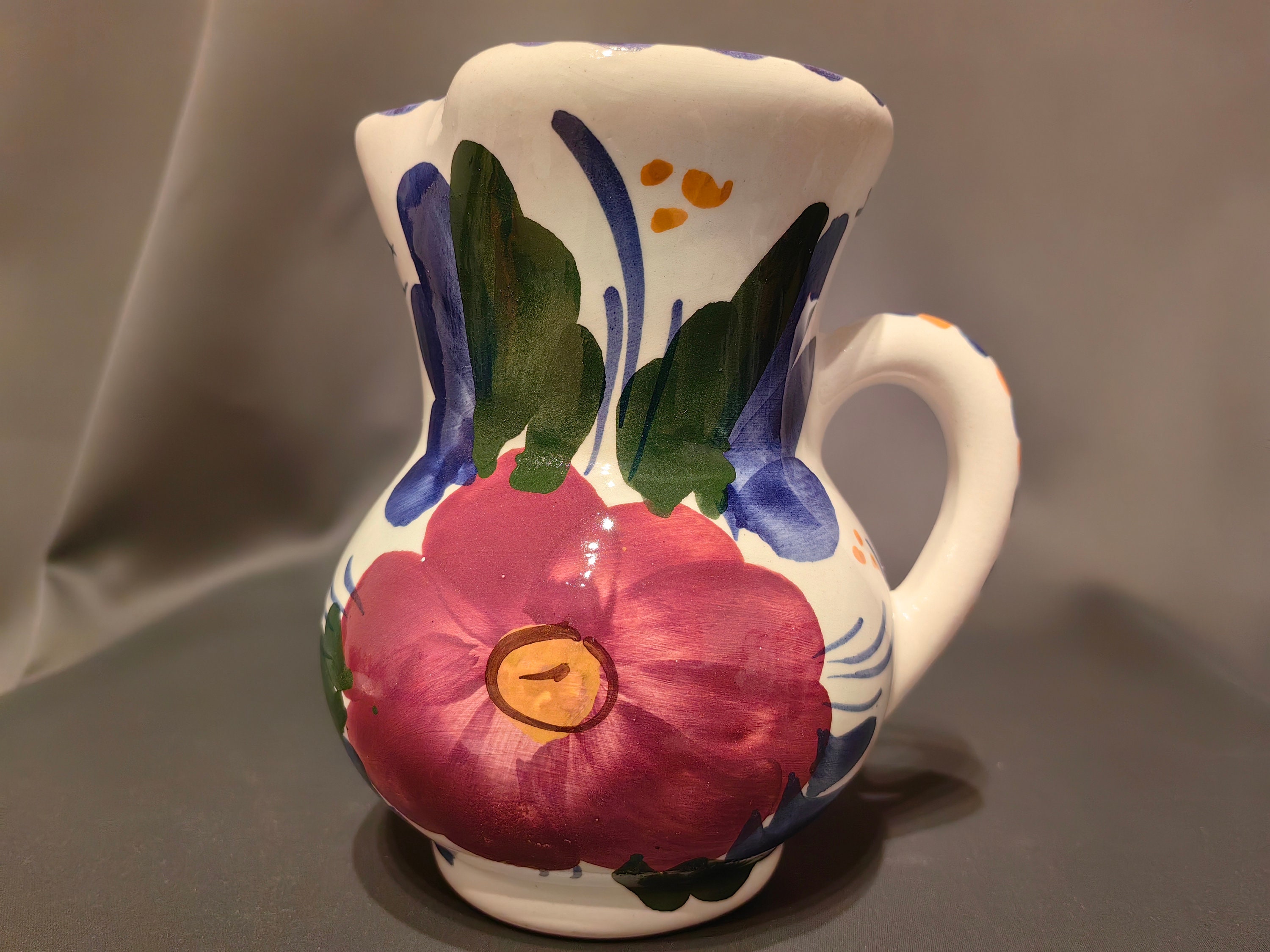 ヴィンテージ in bocca veneto, toscana 料理本　レア Vintage Pagnossin Treviso Italian Earthenware Floral Cups and