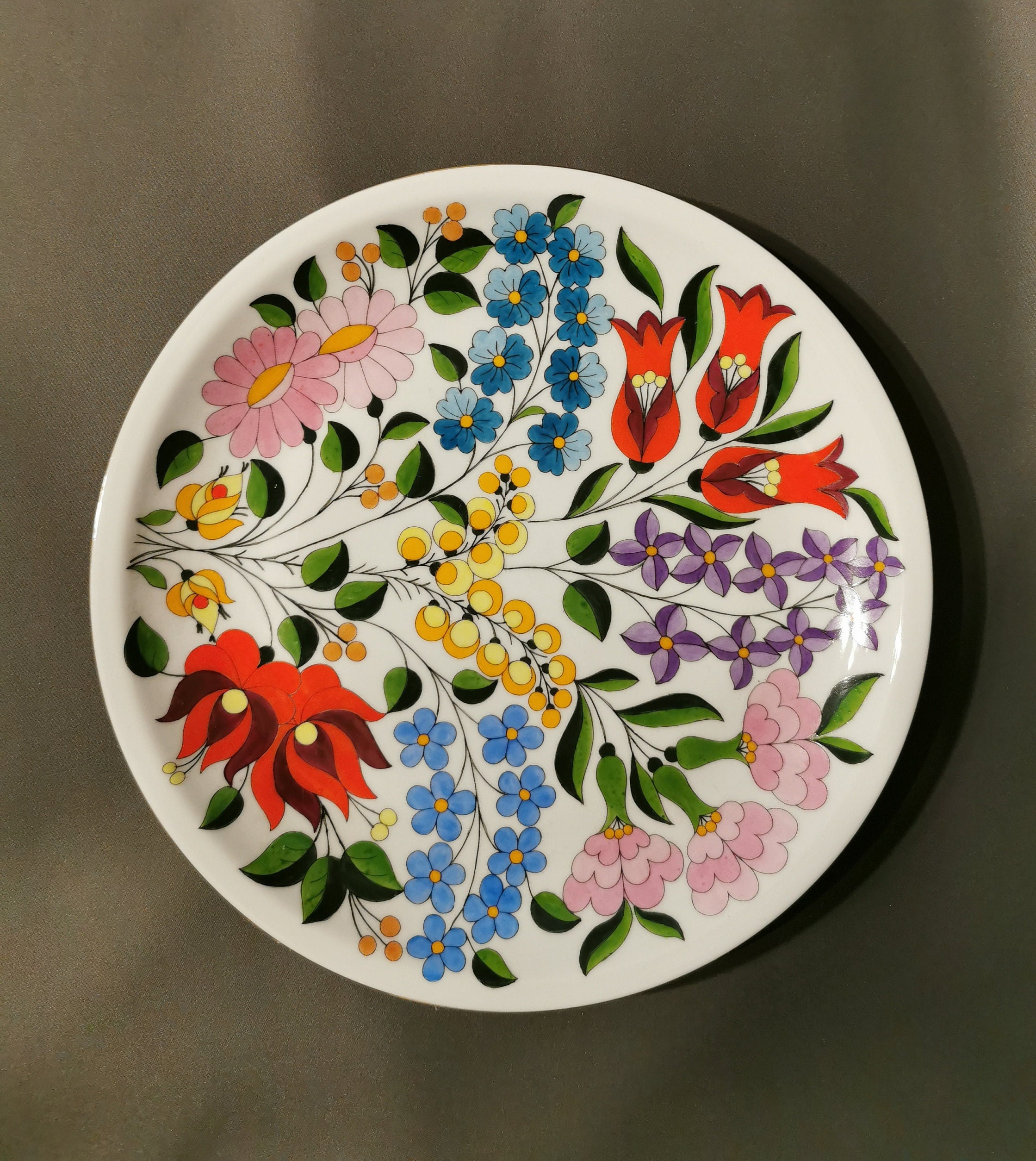 ハンガリー カロチャ ハンドペイント 飾り皿 KALOCSA HUNGARY Collection Vintage Plate KALOCSA, Hungary HANDPAINTED