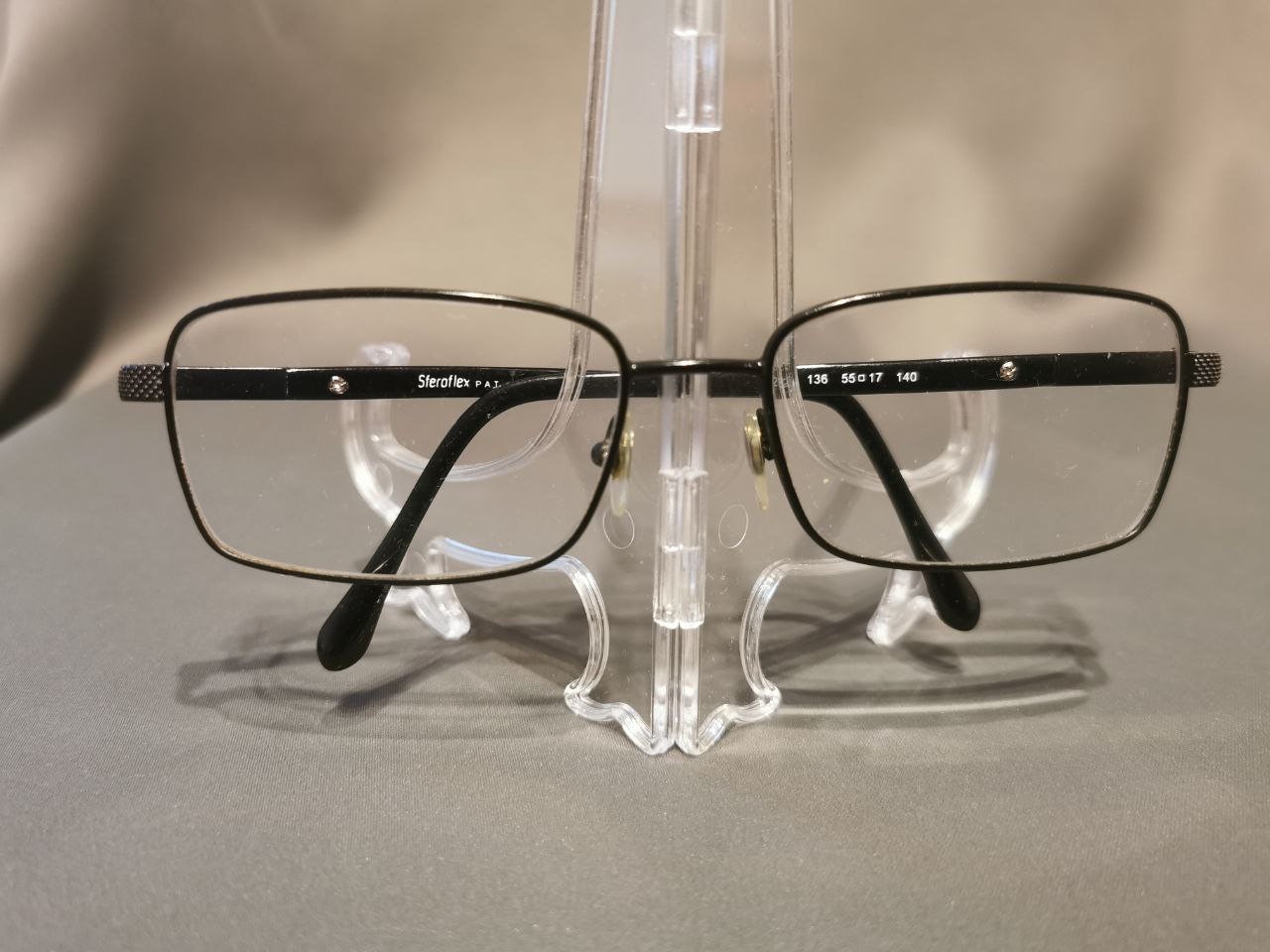 Lunettes Vintage Sferoflex S349 - Monture Or/rouge/noir, Demi-monture, NOS