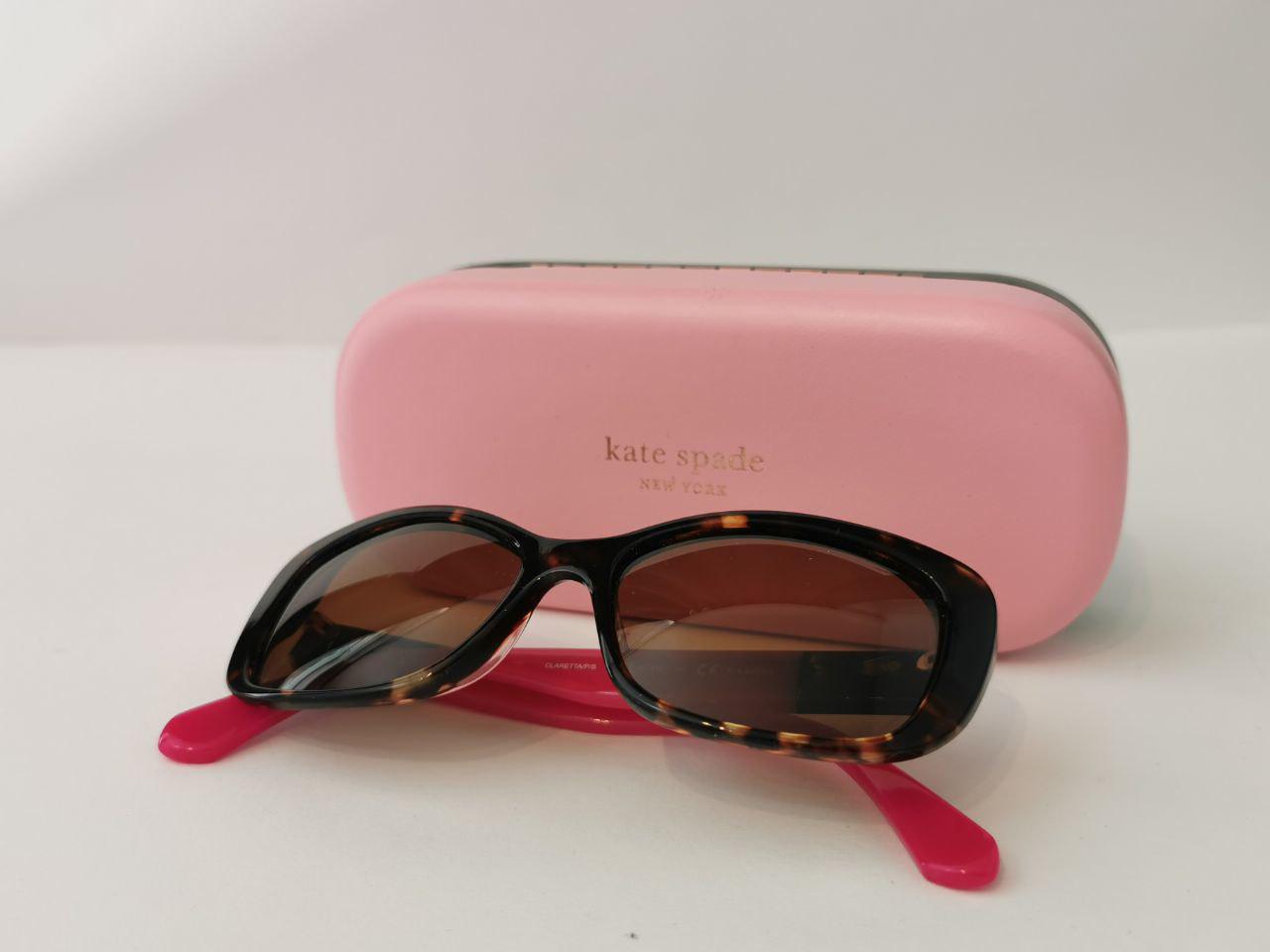 Kate Spade Tortoiseshell Sunglasses, Hot Pink Temples 