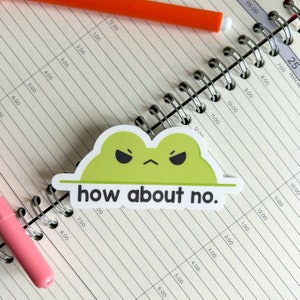 Che ne dici di un adesivo fustellato senza rana / cancelleria carina / adesivo per diario / bujo / adesivo in vinile / adesivo per laptop