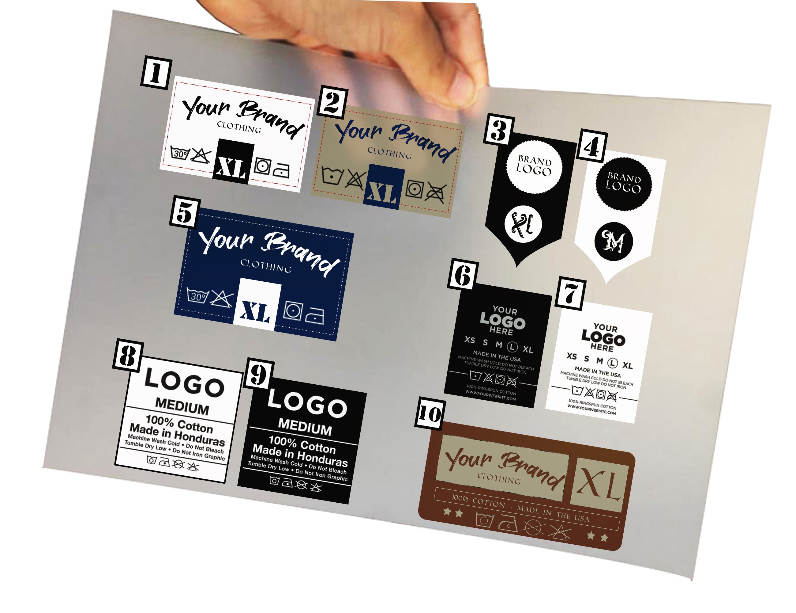 750 Pcs. 10 Style Full Color Custom Heat Transfer Labels and Ironon