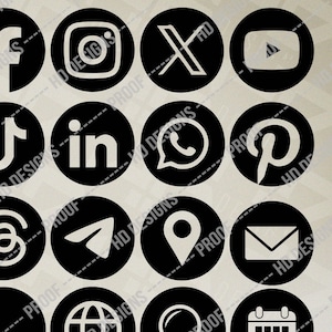 High Resolution Essential Business Icons Set | Digital Download