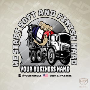 Start Hard Custom Concrete Business Design | Digital Download (After Customization)