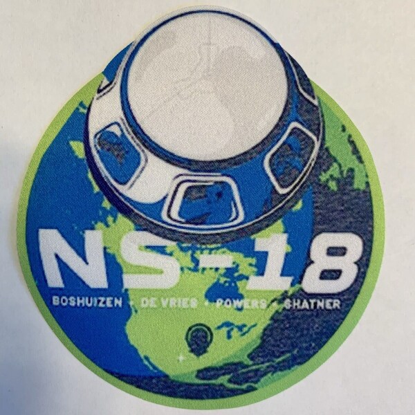 Blue origin ns-18 sticker iron on patch 3.5”