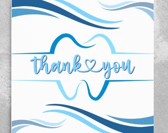 Thank You Card for Dentist, Card For Orthodontist, Dental Thank You Card, Thanks Dental Staff, Dentist Appreciation Card, Dental Nurse Card