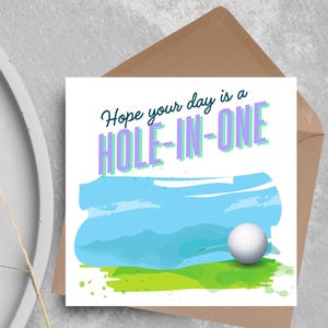 Carte d'anniversaire de golf, carte d'anniversaire pour golfeur, carte de golfeur, carte de golf, club de golf, tee de golf, joueur de golf, carte pour papa, carte pour grand-père