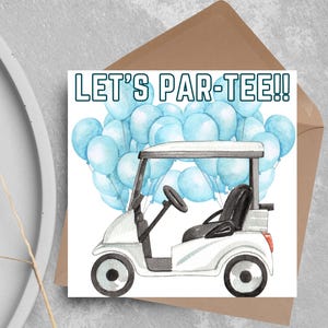 Carte d'anniversaire de golf, carte d'anniversaire pour golfeur, carte de golfeur, carte de golf, club de golf, tee de golf, joueur de golf, carte pour papa, carte pour grand-père