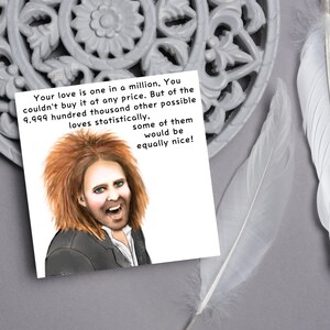 Biglietto d'auguri ispirato a Tim Minchin, biglietto di stand-up comedy, biglietto per la moglie, per il marito, per il fidanzato, per la fidanzata