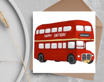 Personalsed London Bus Card - Etsy UK - View #5